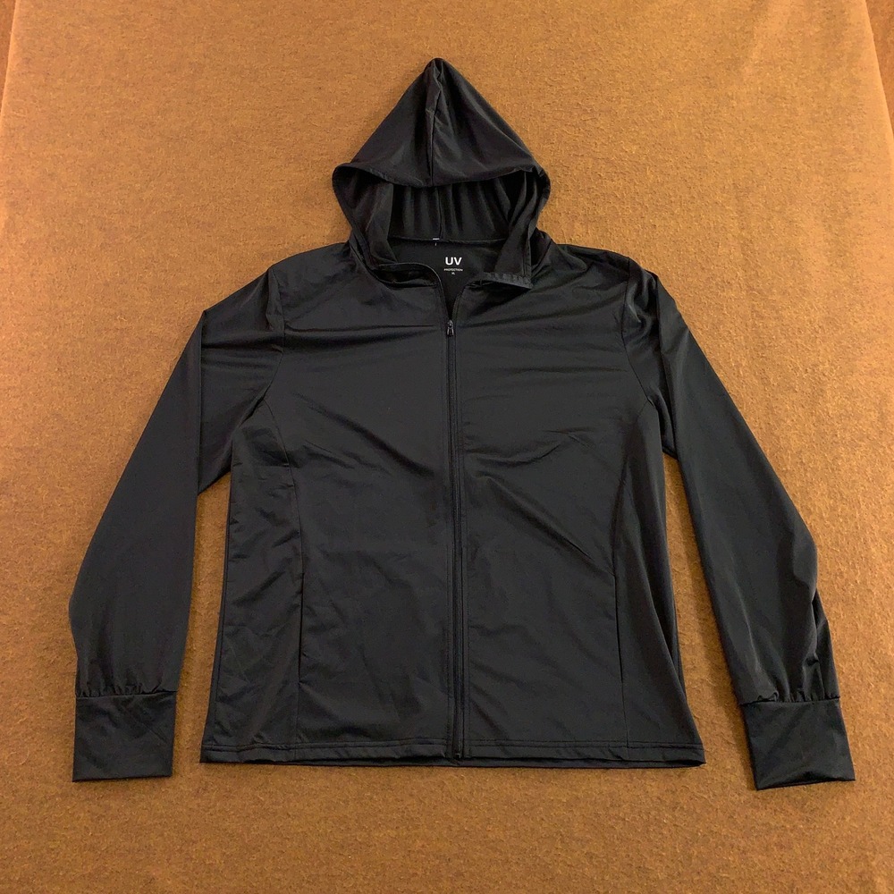 Calla UV Protection Mens XL Black Full Zip Sun Protection Hoodie Jacket New
